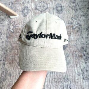 TaylorMade Golf Hat Beige Tan Burner R11 Casual Golf Gear Outdoors Adjustable‎
